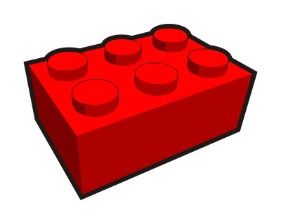 Clip is a Brick - 2x3 clipart