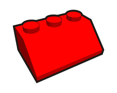 Clip is a Brick - 2x3 slope clipart
