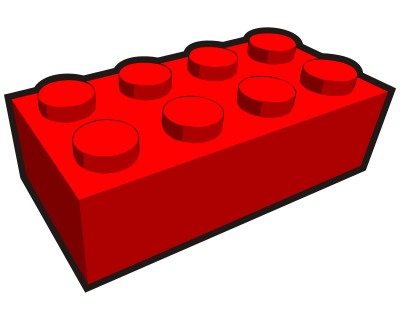 Clip is a Brick - 2x4 clipart