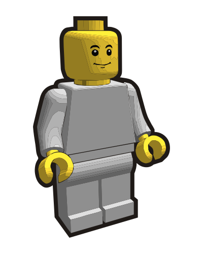 Clip is a Brick - Minifig 1 clipart