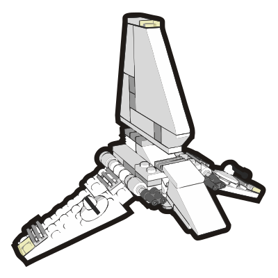 Clip is a Brick - Star Wars Imperial shuttle, set 4494 clipart