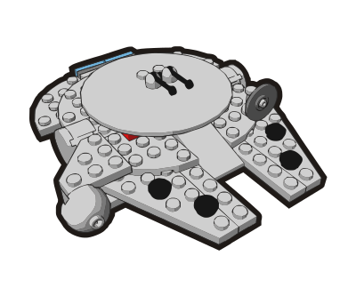 Clip is a Brick - Star Wars Millenium Falcon, set 4488 clipart