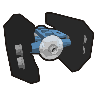 Clip is a Brick - Star Wars mini Tie Fighter Advanced, set 4484 clipart