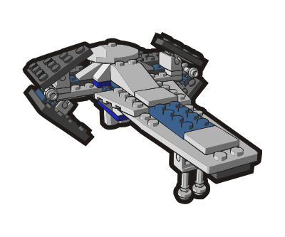 Clip is a Brick - Star Wars Sith infiltrator, set 4493 clipart