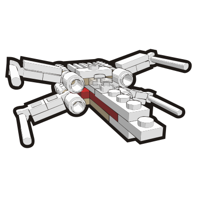 Clip is a Brick - Star Wars X-Wing, set 4484 clipart