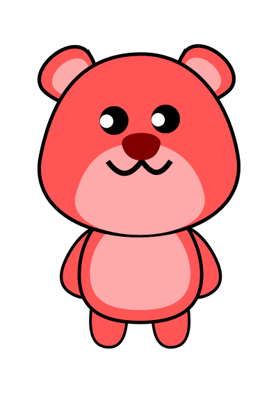粉紅熊 clipart