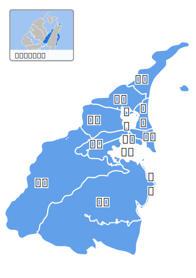 宜蘭縣行政區劃圖 clipart