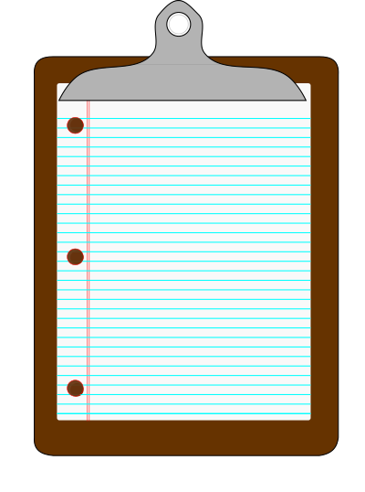 Clipboard/Lined Paper clipart