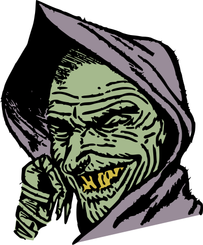 Cloaked goblin clipart