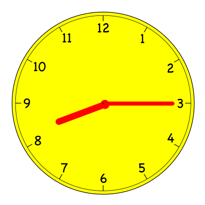 Clock 8:15 clipart