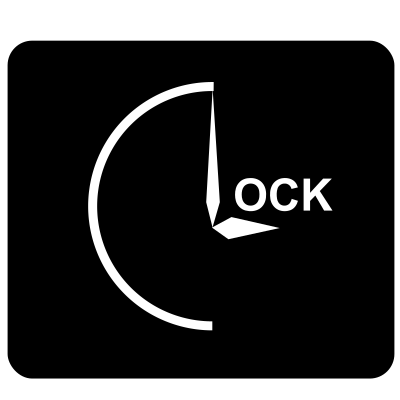 Clock Logo with Text Minimal clipart