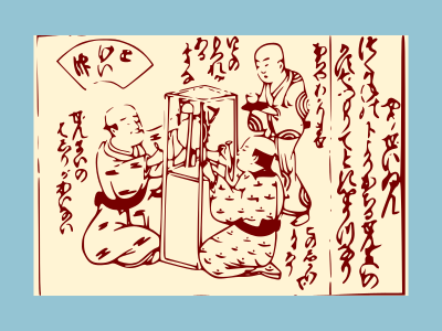 clock making-Edo craftman clipart