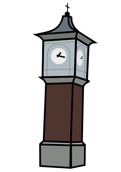 Clock tower clipart