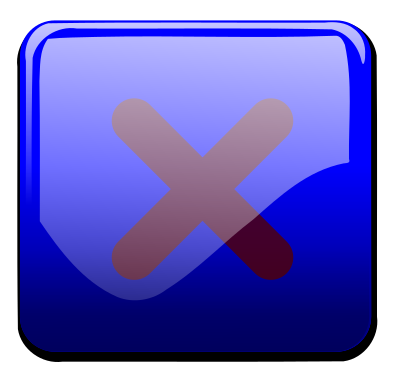 Close Button blue clipart