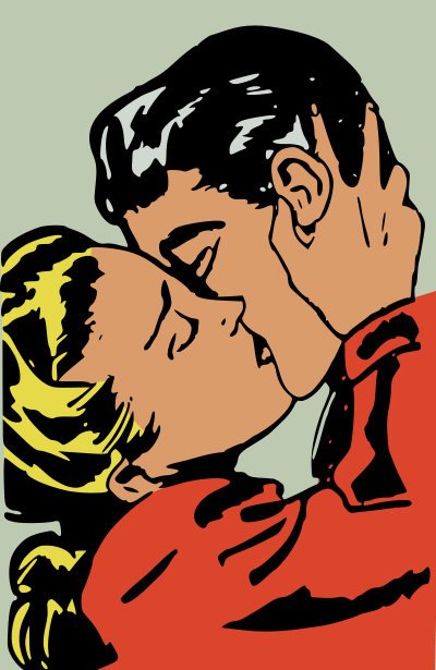 Close kiss clipart