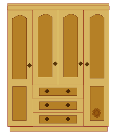 Closed-door-closet clipart