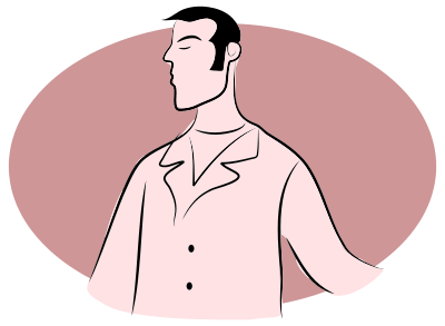 Closed Eyed Man clipart