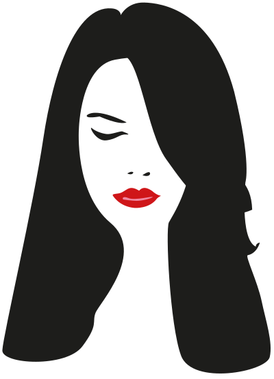 Closed Eyes Woman Portrait clipart
