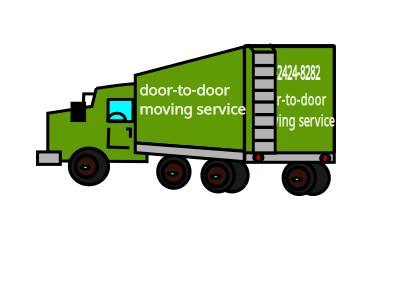 Closed moving truck clipart