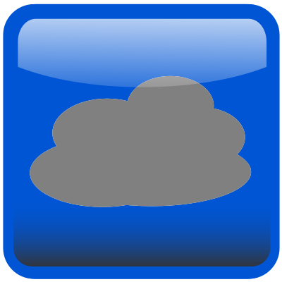 Cloud computing button glossy. Nube computo brilloso. clipart