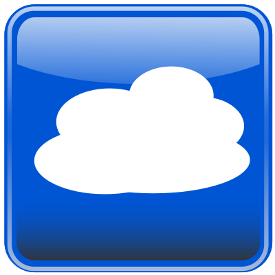 Cloud computing button. Nube computo clipart