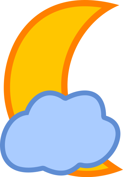 Cloud Covered Moon clipart