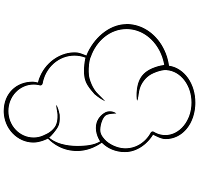 Cloud - lineart clipart