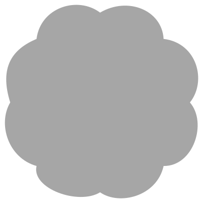 Cloud or Pom-pon clipart