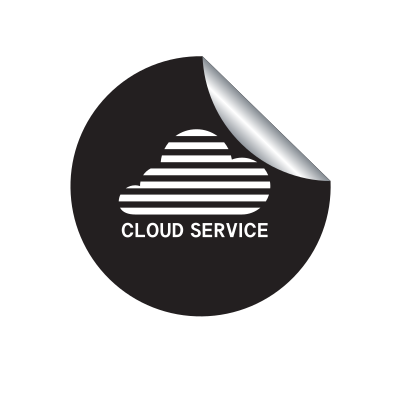 Cloud service sticker logo clipart