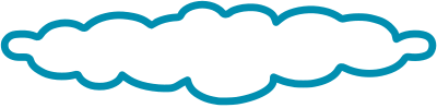 Cloud word border white clipart