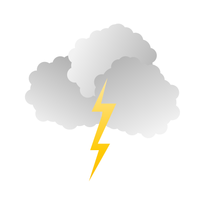 Clouds and Lightning clipart