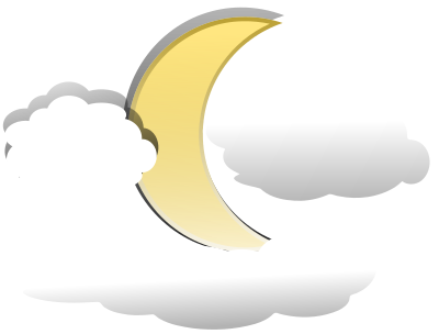 Clouds and the Moon 3 clipart