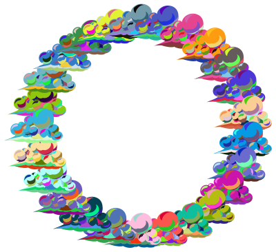 Clouds Frame Prismatic clipart