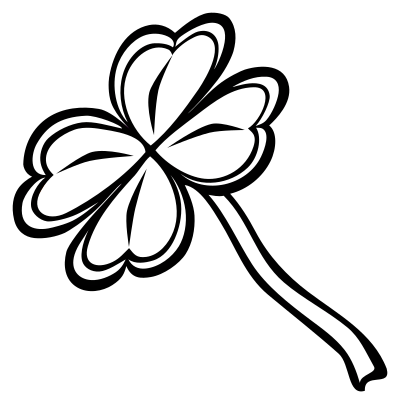 Clover - lineart clipart