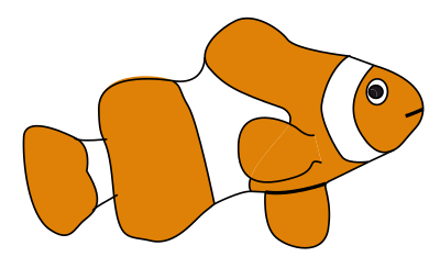 Clown fish clipart