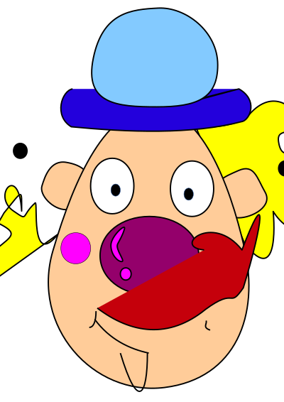 Clown head clipart