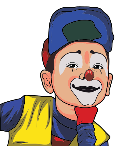 Clown Illustration 2 clipart