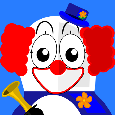 Clown Penguin clipart