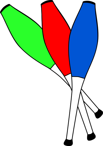 Clubs juggling clipart