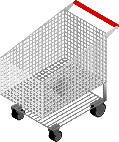 CM Isometric Shopping Cart Empty clipart