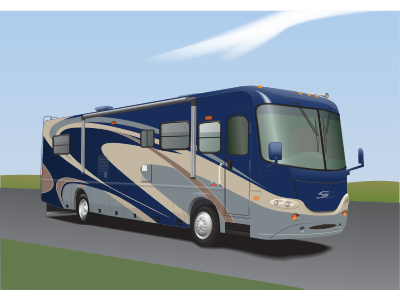 Coachmen Cross Country Motorhome clipart
