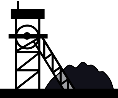 Coal mine symbol clipart