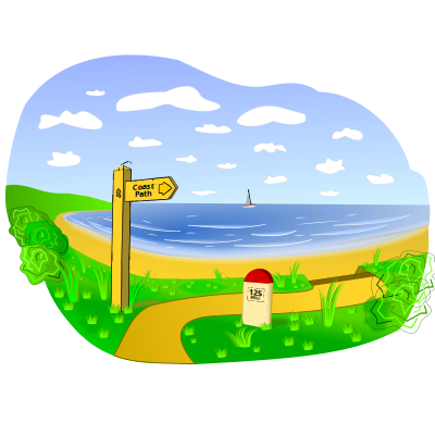 Coastal Landscape Scene clipart