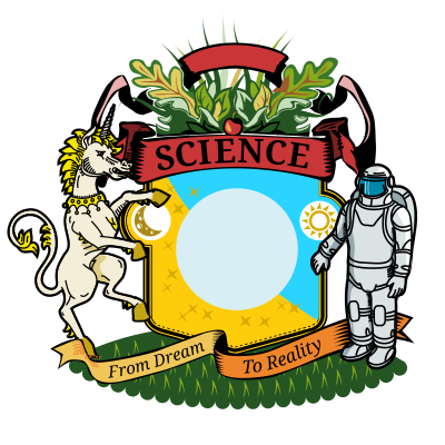 Coat of arms for science clipart