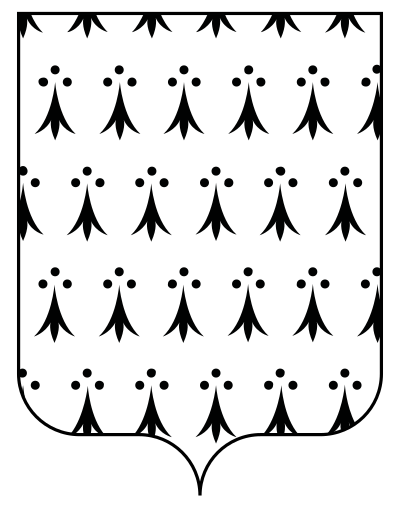 Coat of Arms of Brittany, France clipart
