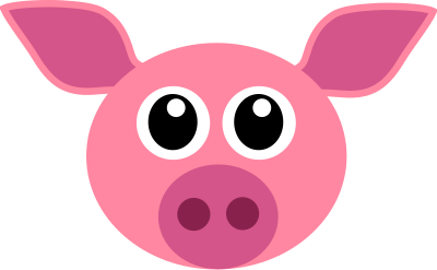 Cochon - pig face clipart