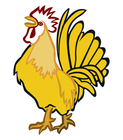 Cock2 - coloured clipart