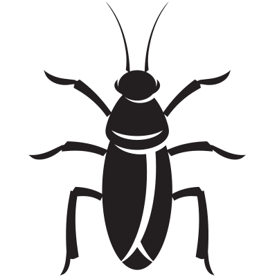 Cockroach silhouette clipart