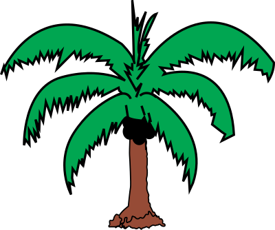 Coconut palm 2 clipart