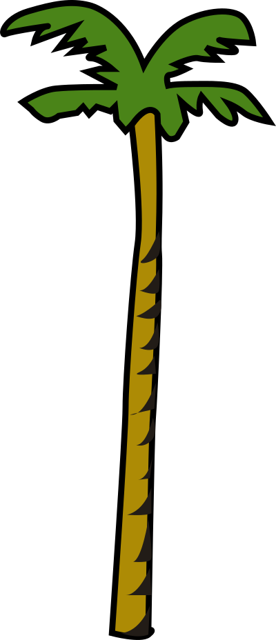 Coconut palm 3 clipart